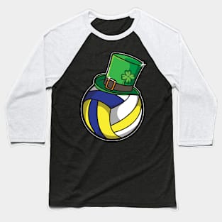 Volleyball St Patricks Day Shamrock Leprechaun Luck Baseball T-Shirt